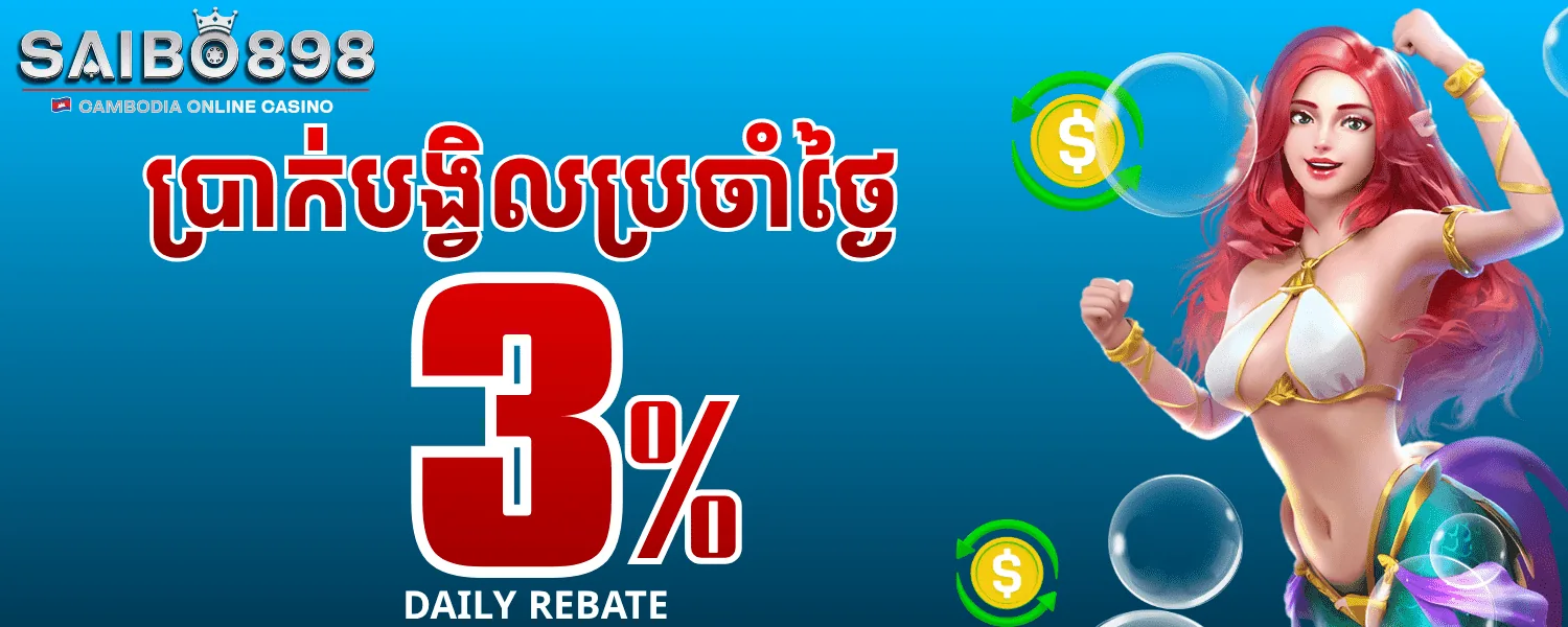 SAIBO898 daily rebate 3% banner